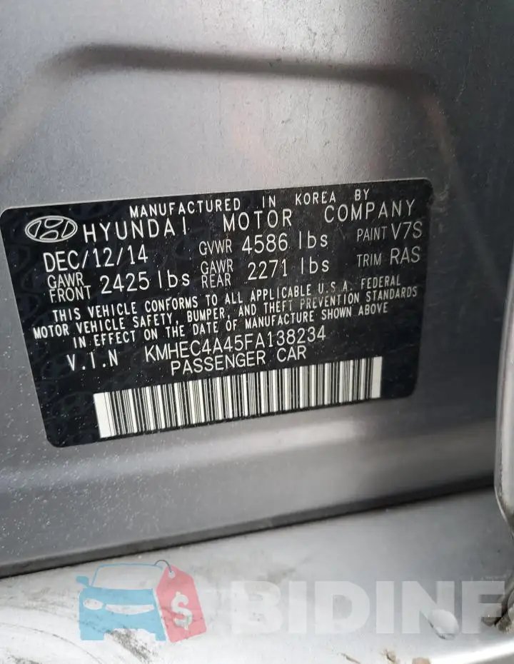 KMHEC4A45FA138234 Photo# 12