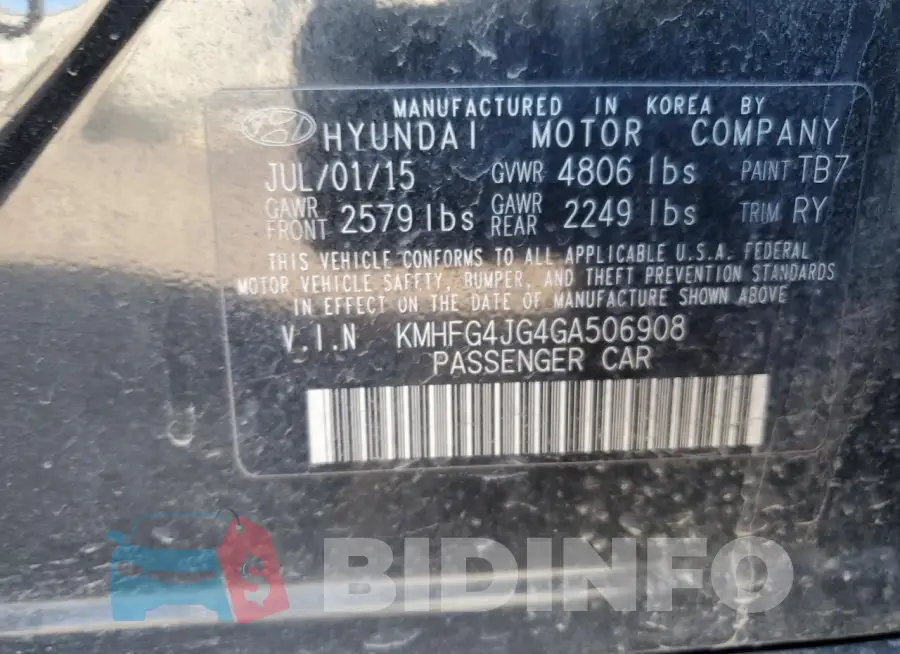 KMHFG4JG4GA506908 Photo# 12