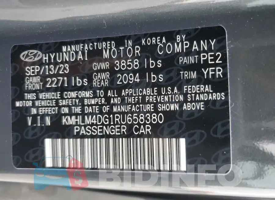 KMHLM4DG1RU658380 Photo# 12