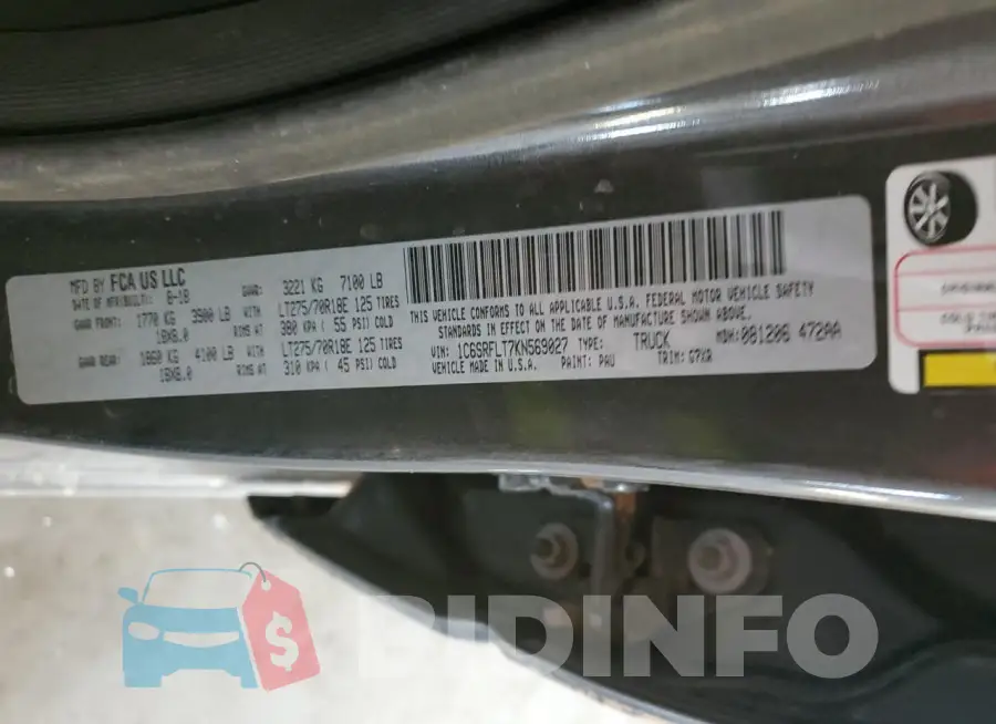 1C6SRFLT7KN569027 Photo# 12