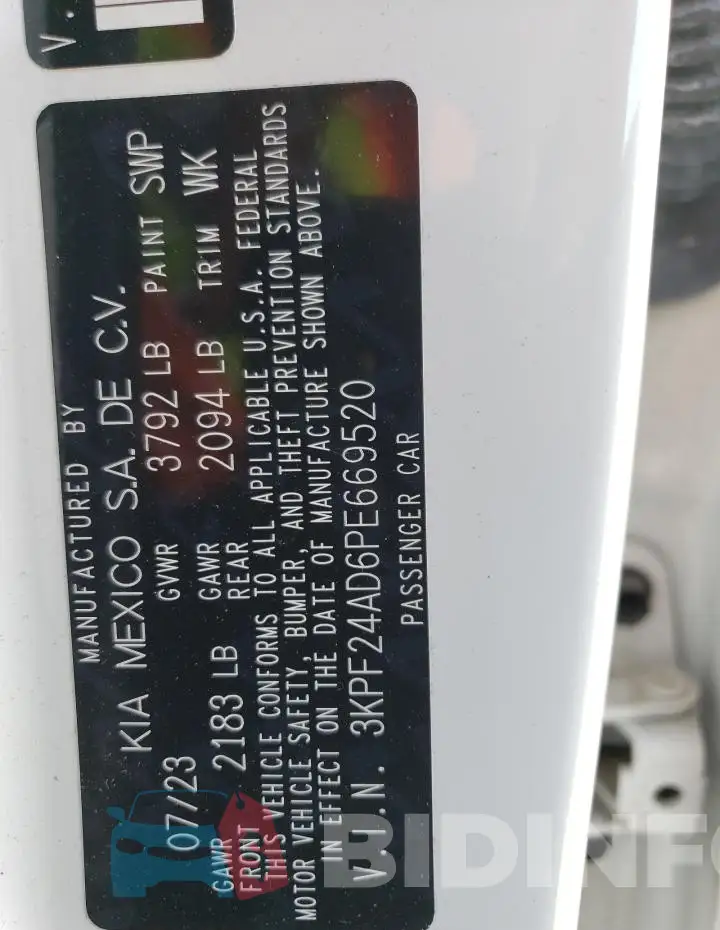 3KPF24AD6PE669520 Photo# 12