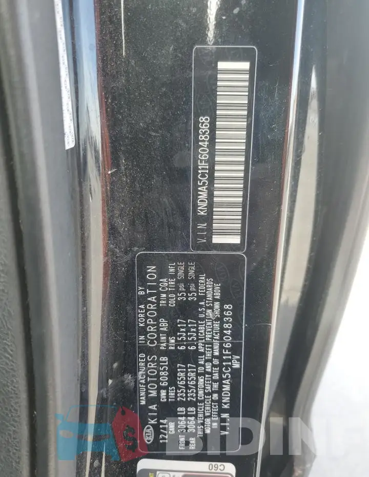 KNDMA5C11F6048368 Photo# 13