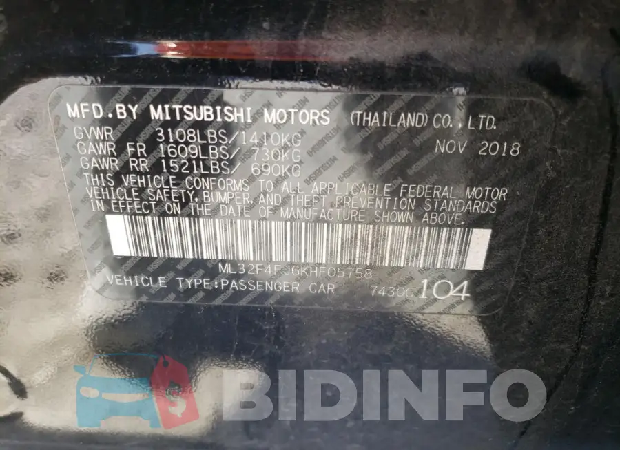 ML32F4FJ6KHF05758 Photo# 13