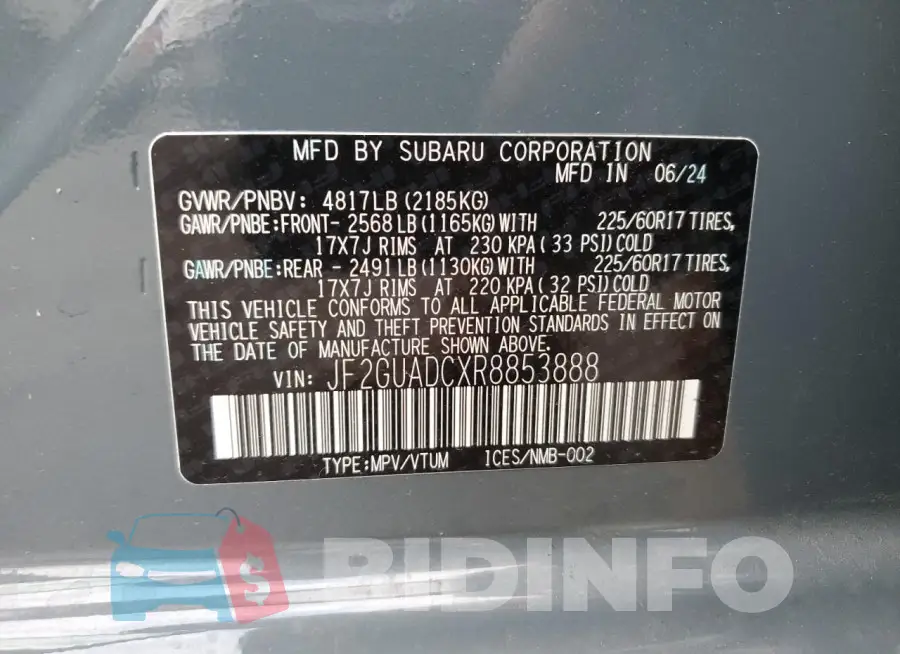 JF2GUADCXR8853888 Photo# 13