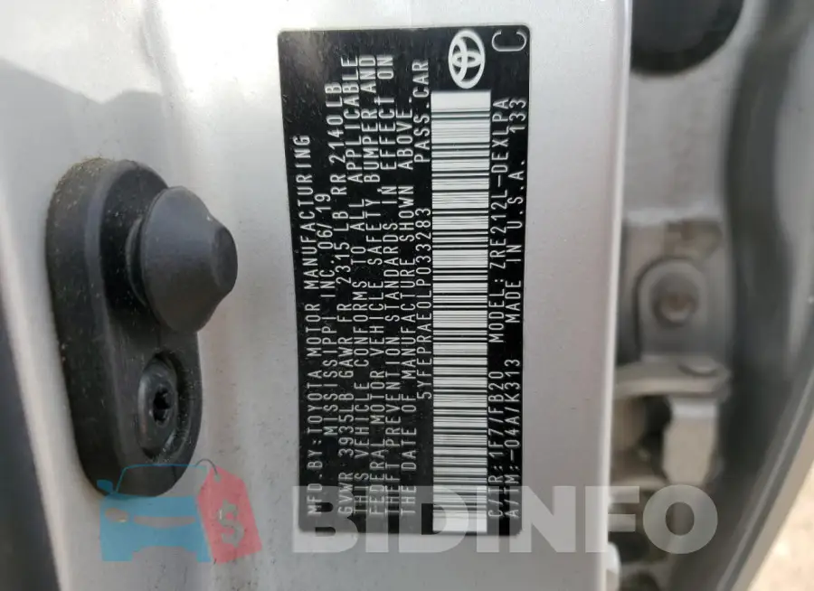 5YFEPRAE0LP033283 Photo# 12