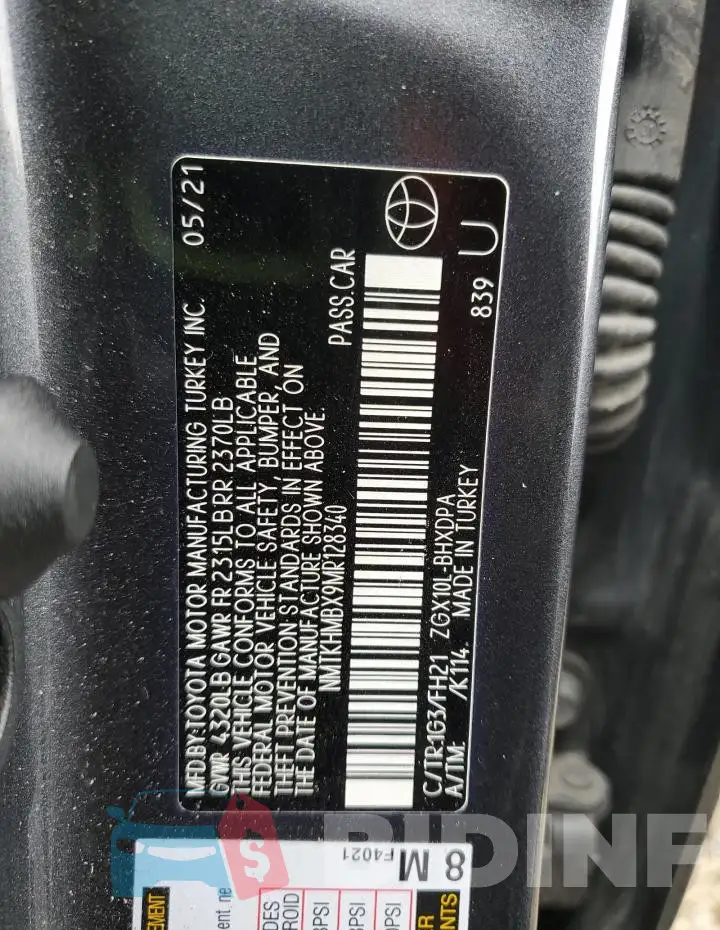 NMTKHMBX9MR128340 Photo# 14