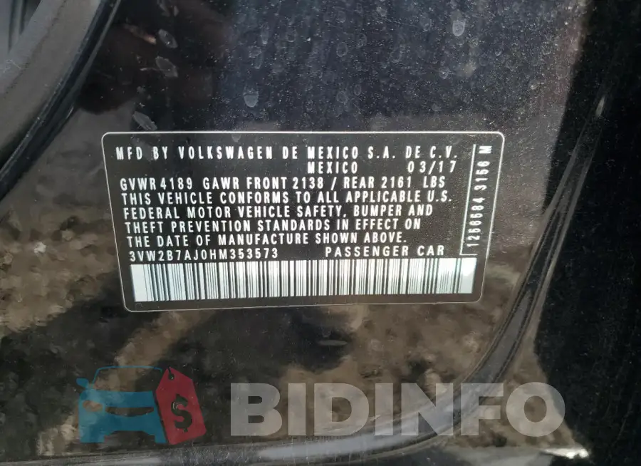 3VW2B7AJ0HM353573 Photo# 12