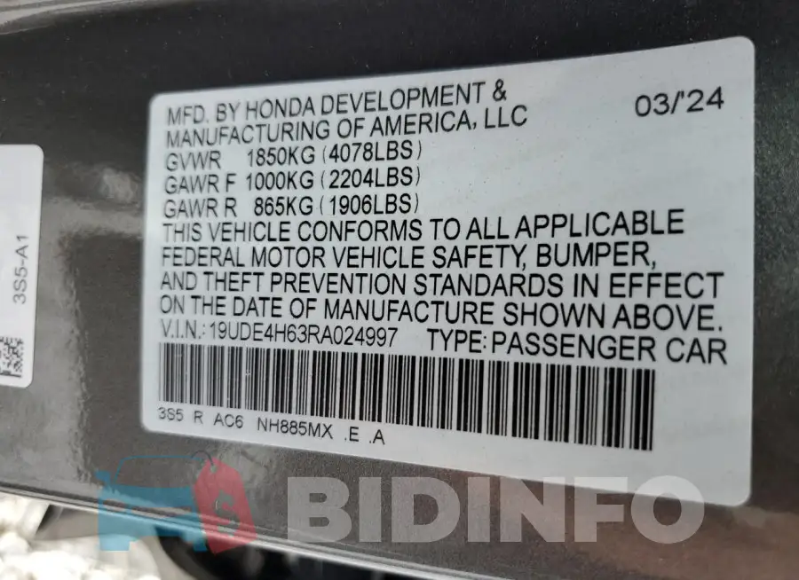 19UDE4H63RA024997 Photo# 12