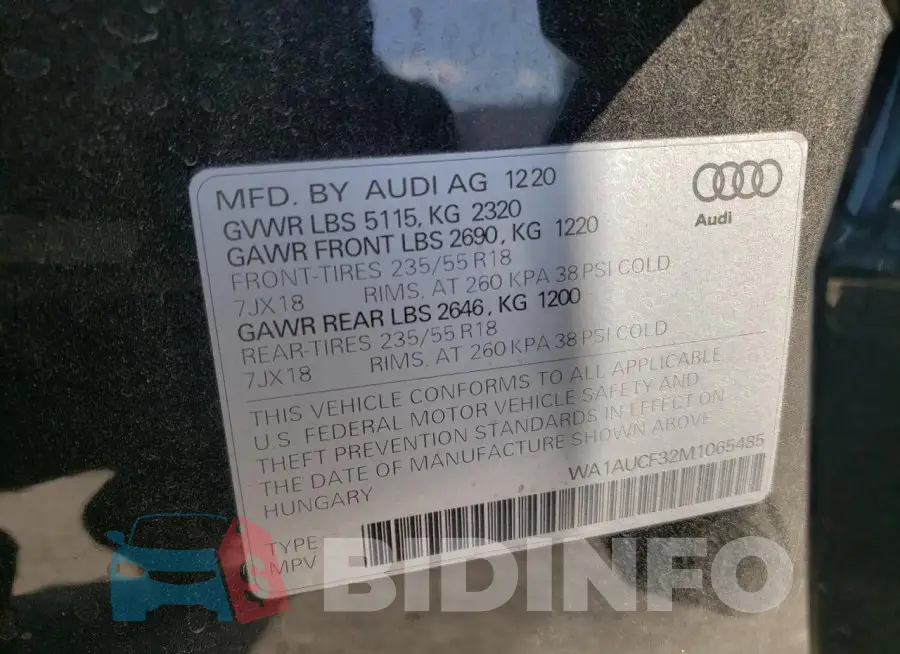 WA1AUCF32M1065485 Photo# 13