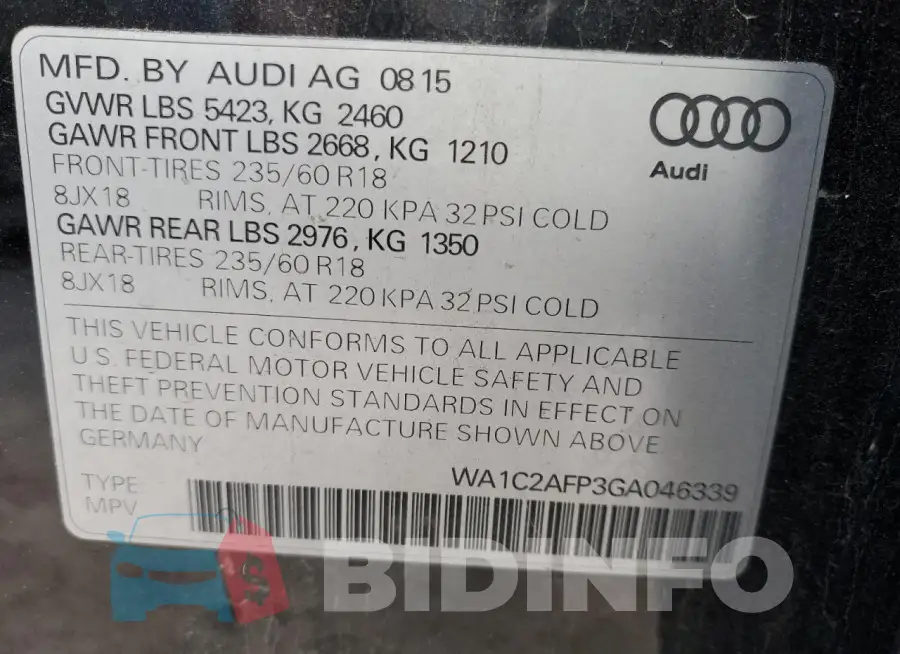 WA1C2AFP3GA046339 Photo# 13