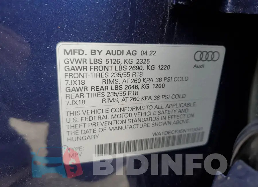 WA1DECF35N1113041 Photo# 13