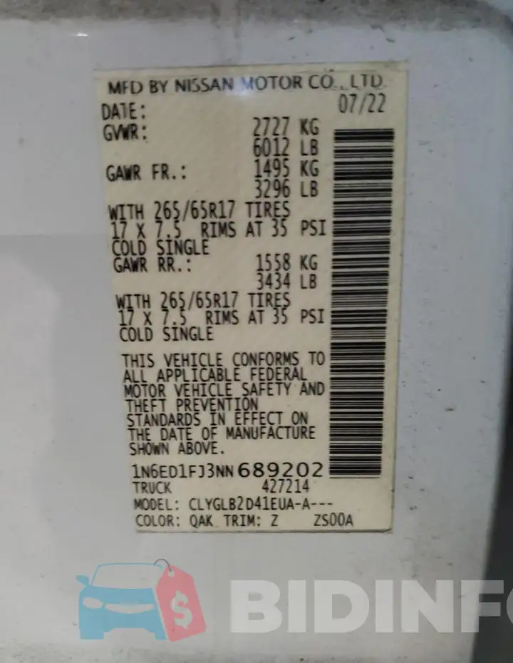 1N6ED1FJ3NN689202 Photo# 13