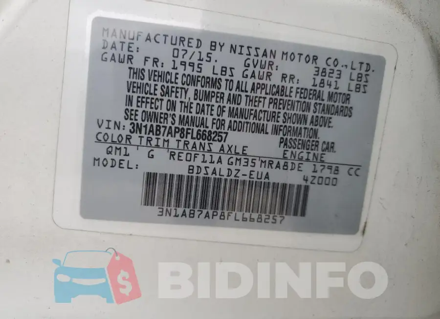 3N1AB7AP8FL668257 Photo# 12