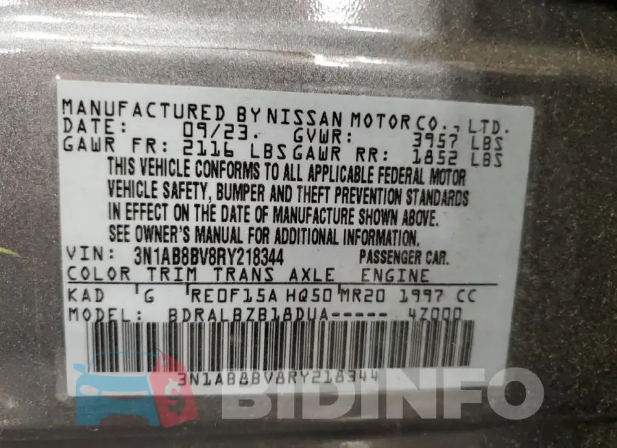 3N1AB8BV8RY218344 Photo# 12