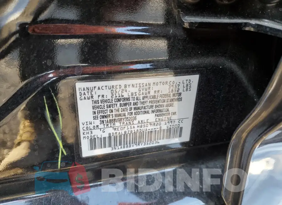 3N1AB8BV9RY352036 Photo# 12