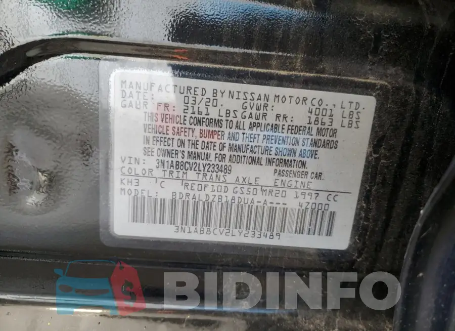 3N1AB8CV2LY233489 Photo# 11