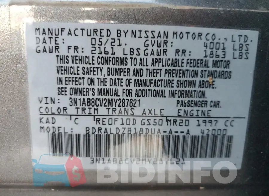 3N1AB8CV2MY287621 Photo# 12