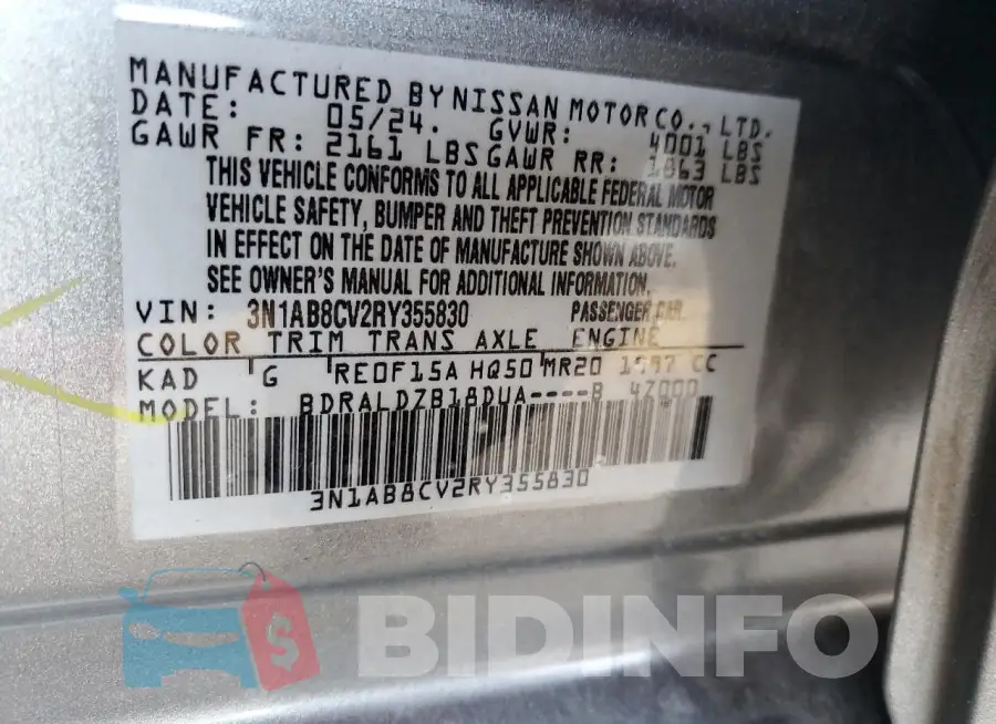 3N1AB8CV2RY355830 Photo# 12