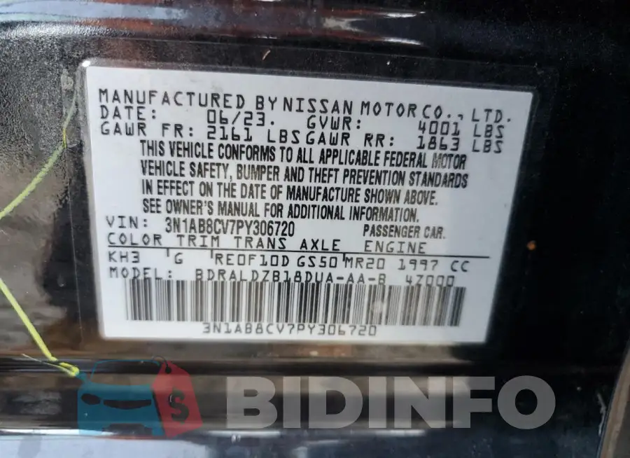 3N1AB8CV7PY306720 Photo# 13