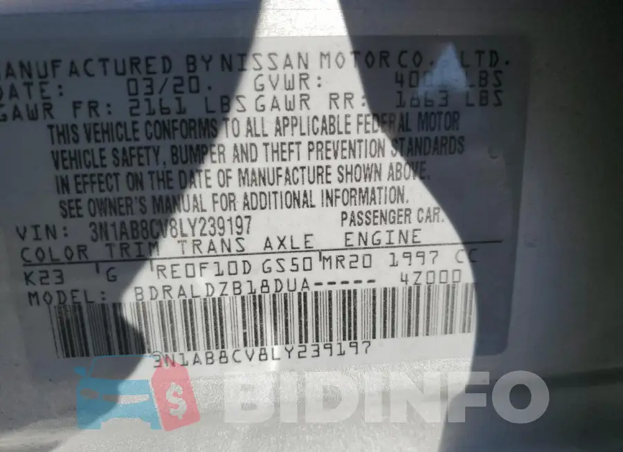 3N1AB8CV8LY239197 Photo# 12
