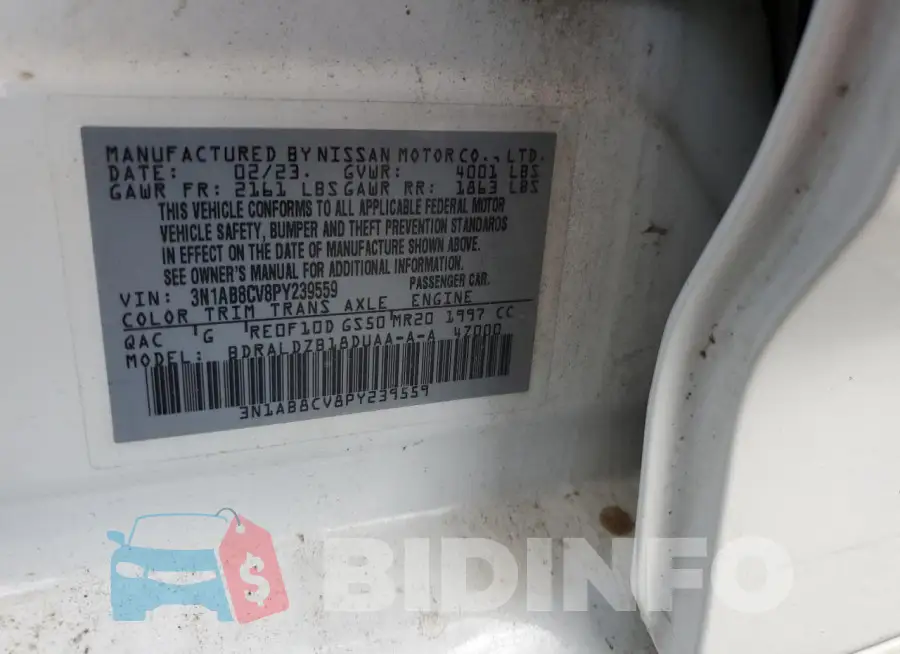 3N1AB8CV8PY239559 Photo# 12