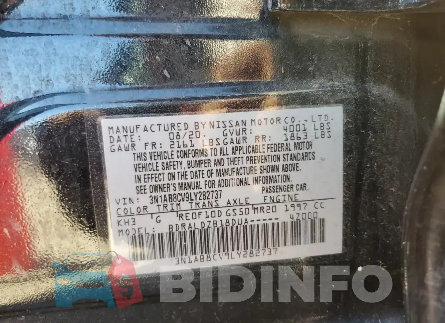 3N1AB8CV9LY282737 Photo# 12