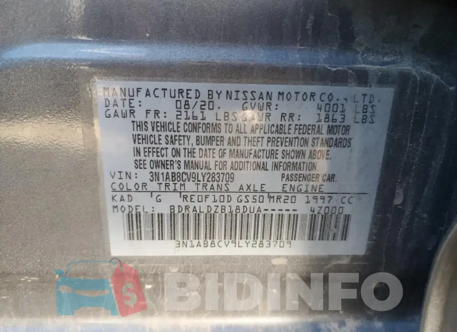3N1AB8CV9LY283709 Photo# 12