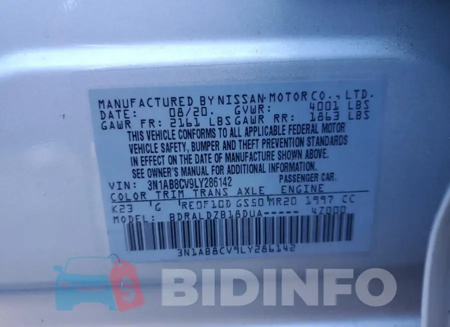 3N1AB8CV9LY286142 Photo# 12