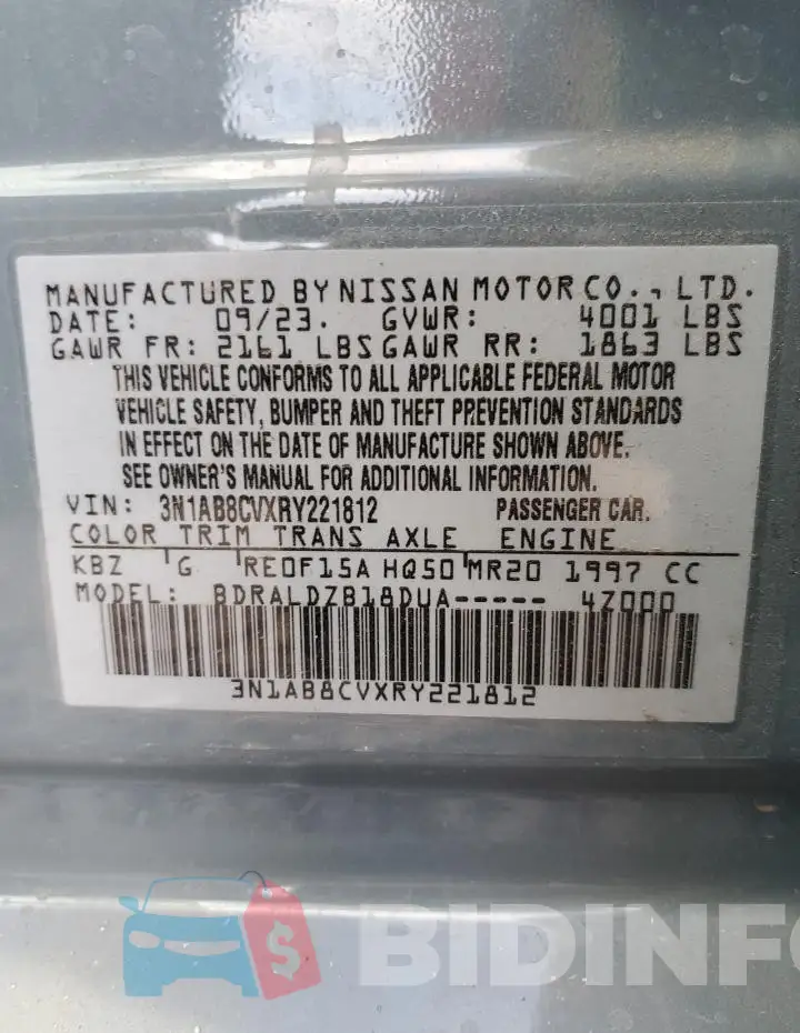 3N1AB8CVXRY221812 Photo# 12