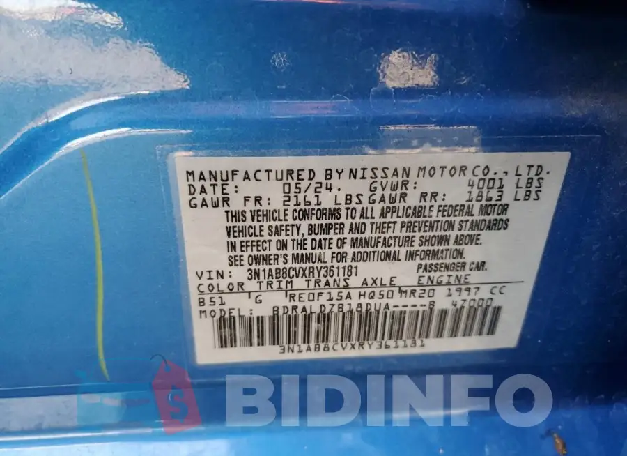 3N1AB8CVXRY361181 Photo# 13