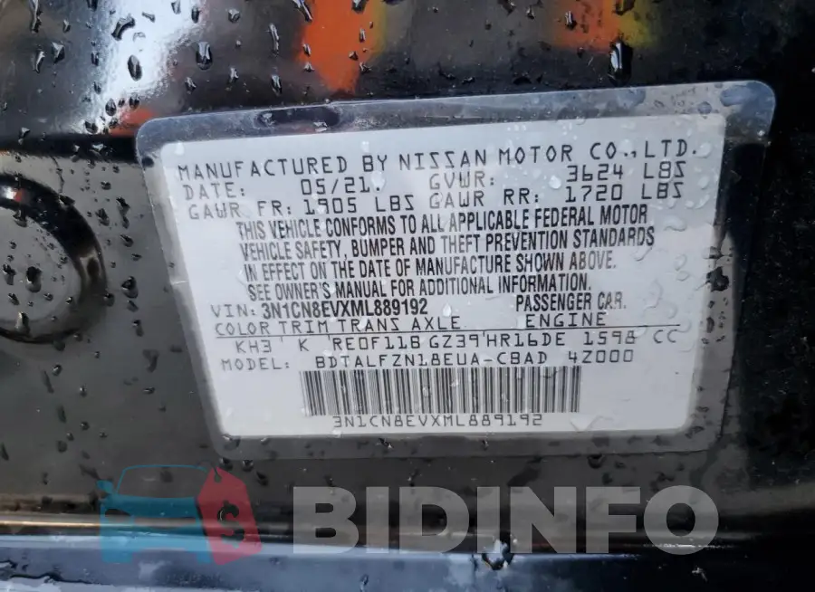 3N1CN8EVXML889192 Photo# 13