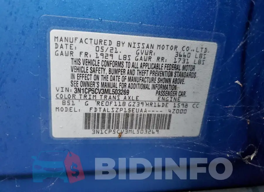 3N1CP5CV3ML503269 Photo# 13