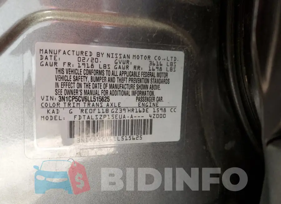 3N1CP5CV6LL515625 Photo# 12