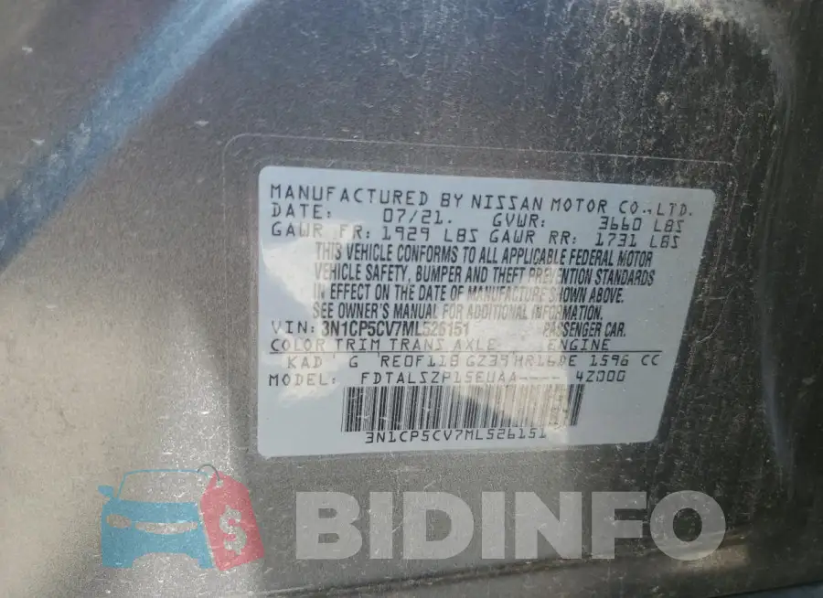 3N1CP5CV7ML526151 Photo# 13