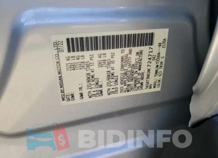 5N1BT3BB1NC724717 Photo# 13