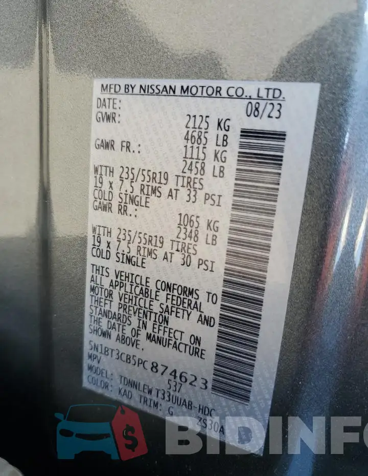 5N1BT3CB5PC874623 Photo# 13