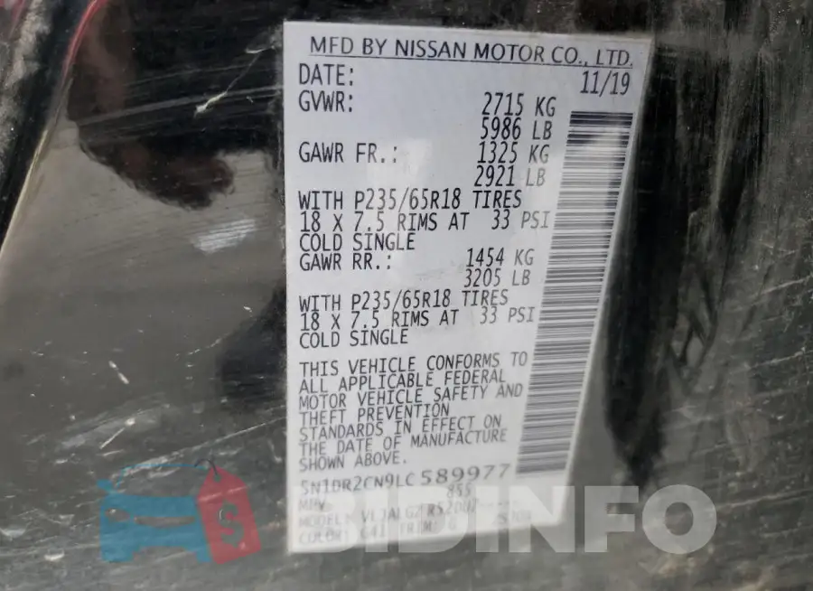 5N1DR2CN9LC589977 Photo# 13