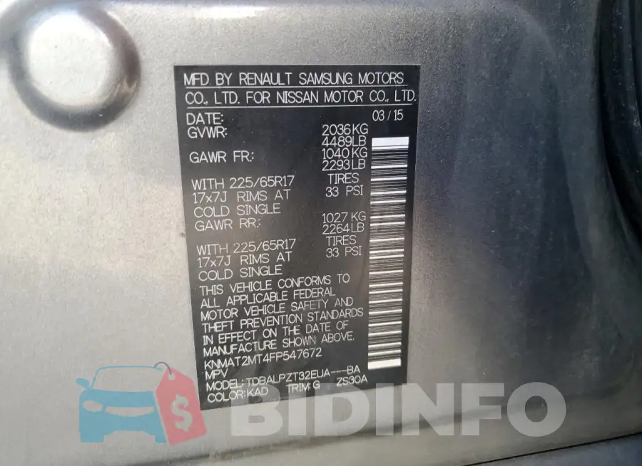 KNMAT2MT4FP547672 Photo# 13