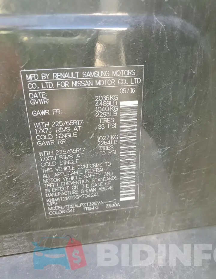 KNMAT2MT5GP704241 Photo# 12