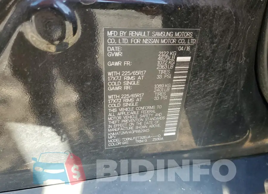 KNMAT2MV4GP682945 Photo# 14