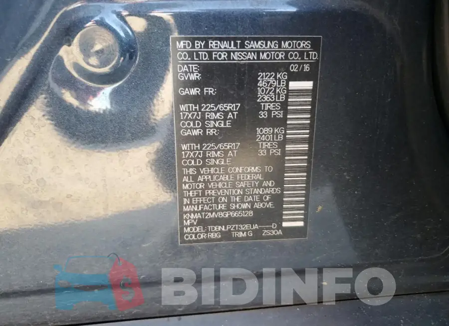 KNMAT2MV8GP665128 Photo# 13