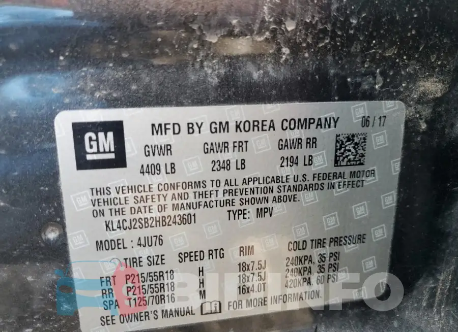 KL4CJ2SB2HB243601 Photo# 13