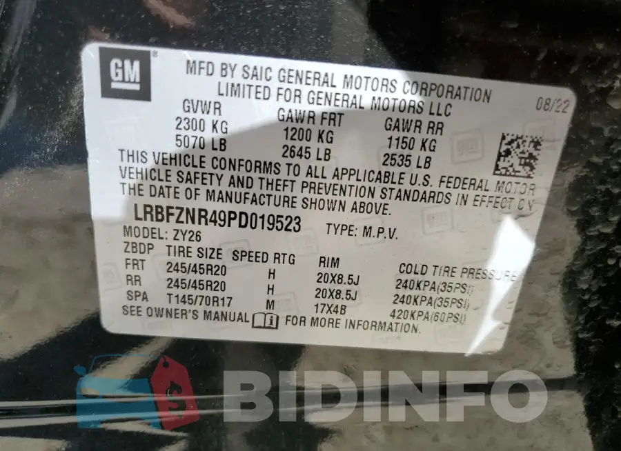 LRBFZNR49PD019523 Photo# 14