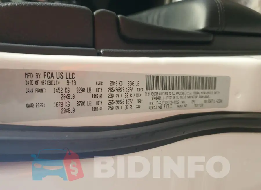 1C4RJFBG6LC144155 Photo# 13