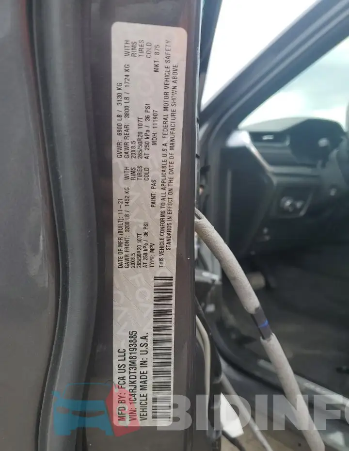 1C4RJKDT3M8193885 Photo# 12