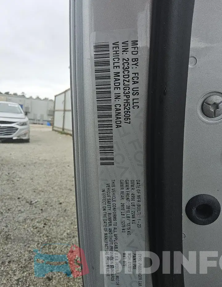 2C3CDZJG3PH526067 Photo# 12