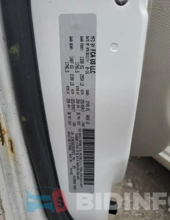 2C4RDGBG2GR397273 Photo# 13