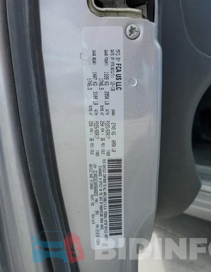 2C4RDGEGXKR606893 Photo# 12