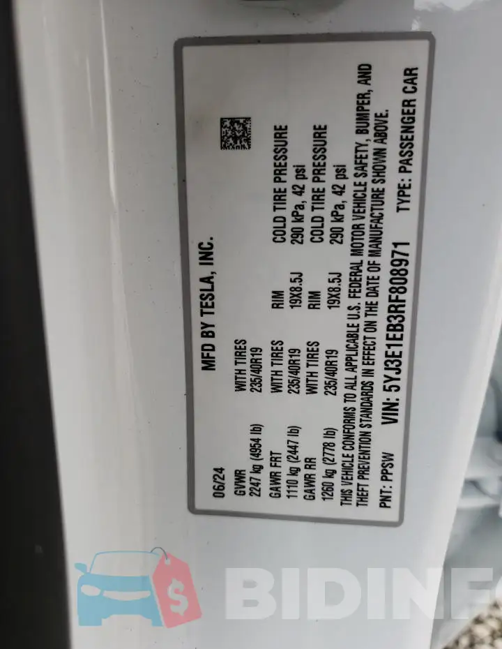 5YJ3E1EB3RF808971 Photo# 13