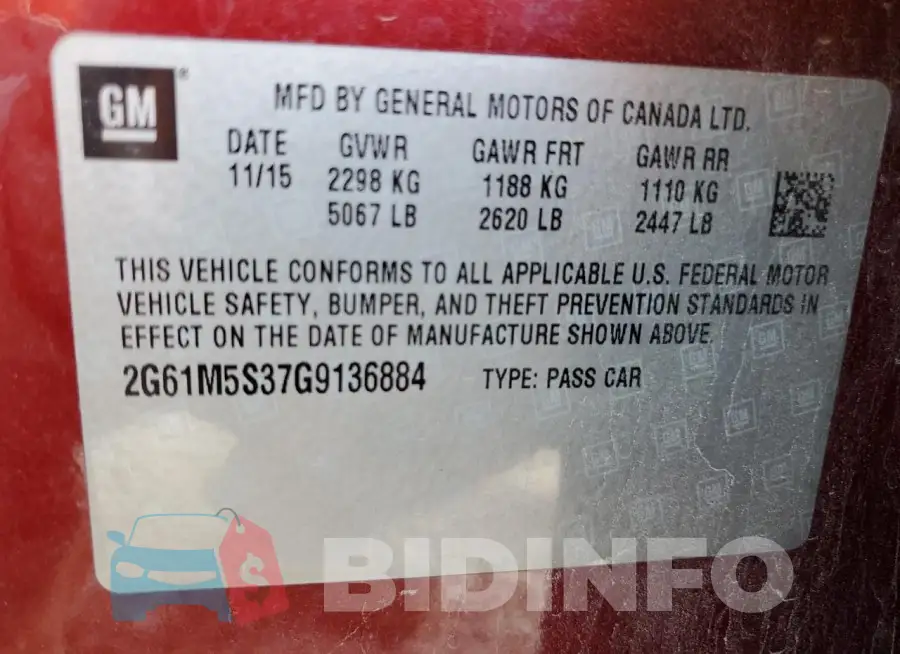 2G61M5S37G9136884 Photo# 12